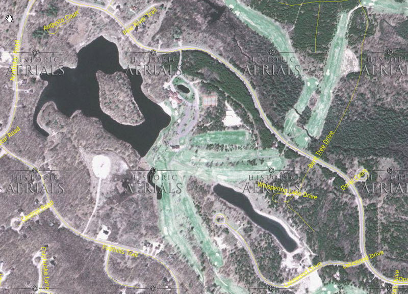 Au Sable Ranch and Ski Resort (Au Sable Ski Ranch) - 1980S Aerial (newer photo)